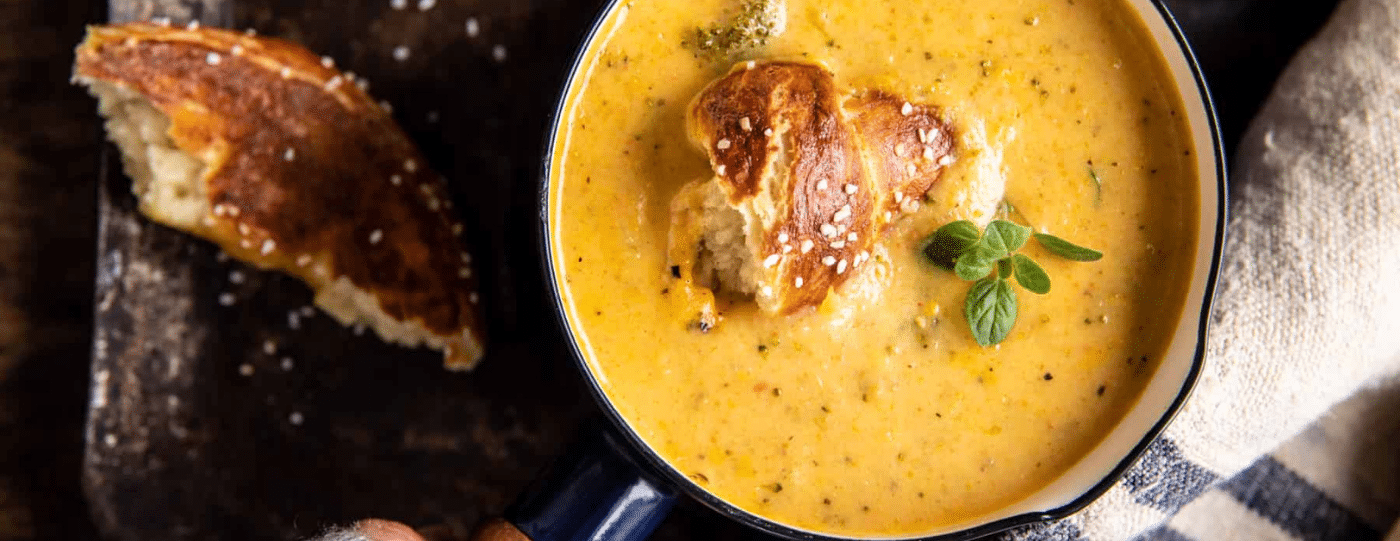 Lighter Creamy Broccoli Cheddar Soup Living Well with Estelle